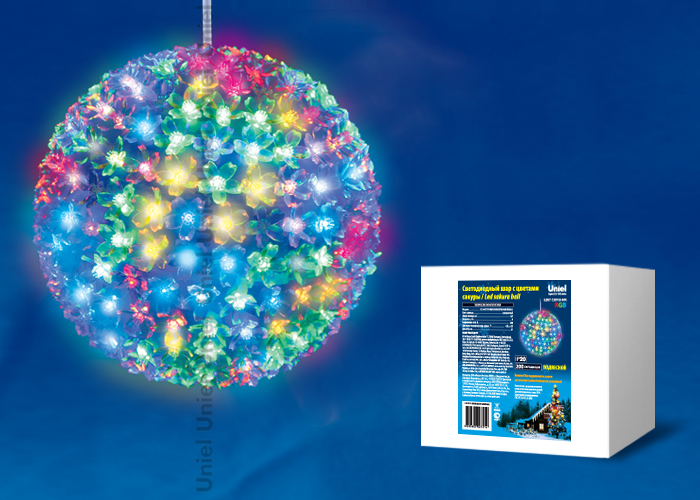 ULD-H2121-200/DTA RGB IP20 SAKURA BALL Фигура светодиодная «Шар с цветами сакуры», 200 светодиодов,