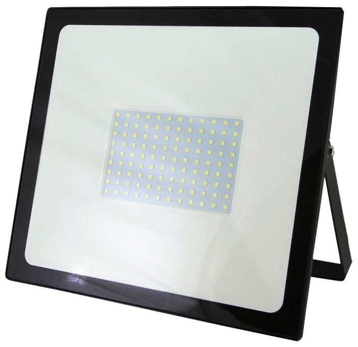 Прожектор светодиодный СДО-04-100Н-У 100 Вт, 6500 К, IP65, черный, Народный